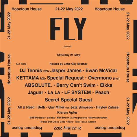 fly open air line up